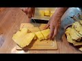 How to quickly cut pineapple into pieces for a drink - Simple drinks