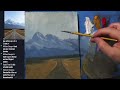 LIVE! ACRYLIC painting session | Mini Landscape with Mountains