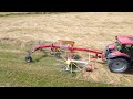 Harvesting hay in the hills in Terchová and Bela 5x Case IH, 2x Pöttinger, and Lely Welger