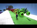 GTA V Mega Ramp On Monster Truck, Fighter Jets, Bikes and Boats By Spiderman Stunt Racing Challenge