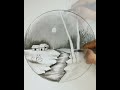 Birch trees landscape drawing with easy ways by pencil | How to draw landscape step by step