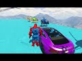 GTA V Mega Ramp On Monster truck, Fighter Jets and Bikes By Trevor Stunt Map Racing Challenge