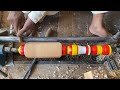 Amazing Manufacturing Process on Wood Lathe Machine | Turning of wood Design