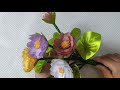 How To Make Lotus Flowers From Satin Ribbon/Satin Ribbon Flower Easy/KTZ Handmade