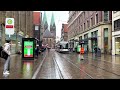 Bremen walking tour | Town Musicians of Bremen | Rainy Old Town Germany Street Walk 4k Sightseeing