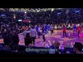 📺 Warriors intros + high-fives after national anthem at Barclays Center b4 Brooklyn Nets [latepost]