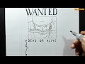 how to draw Zoro wanted poster