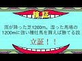 【万馬券連発】雨の芝1200m。湿った馬場の芝1200mに強い種牡馬を買えば勝てる説【競馬必勝法】