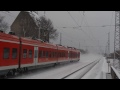 Züge, Trains, Treni - (Bayern) Bahnhof Gersthofen im Schnee - Vossloh G1000 - XR02 Gleislogistik