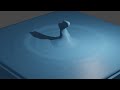 Droplet Falling on liquid film Animation | Blender3D