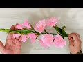 DIY Satin Ribbon Flowers/How to prepare ribbon gladiolus flowers /Crafts/Handicrafts