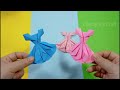 How to Make a Paper Dress by Hand | DIY Origami Paper Dress | Easy Paper Crafts