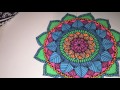 Como dibujar mandala simple a color , paso a paso  | how to draw simple colored mandala step by step