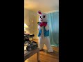 The Easter bunny dances to Britney Spears baby one more time on Easter in 2020 quarantine.