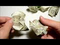 Money Rose like Real Origami Flower Folded No glue Dollar Tutorial DIY