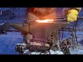 Forge welding reigns on a tongs half. (Scarf welding)