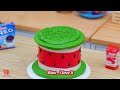 Cocomelon Miniature Cake -  Yummy Making Miniature Watermelon Cakes For Summer part 5