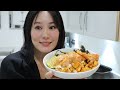 【彼と賑やかな夕飯支度】コストコの食材でブッダボール＋サーモンを作ってく！