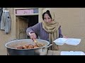 Preparing food for cave dwellers in the most remote village of Afghanistan