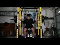 Squatting 225 for 10 Sets of 10 Reps