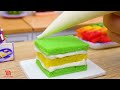 Tiny Rainbow Chocolate Cake with Ice Cream Decorating | Fancy Miniature Rainbow Cake ~ Lotus Cakes