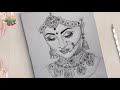 How to draw a Beautiful Traditional Bride Very Easy | Bride Drawing | girl drawing