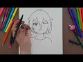 Easy anime drawing / How to draw anime girl step by step