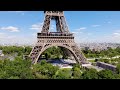 On Paris Eiffel Tower with History, at Night - France Travel Video