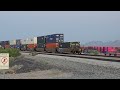 Eastbound UP Train Departing Santa Teresa Terminal at Dusk w/Beautiful Sunset