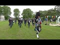 Towie Pipe Band playing Roses of Prince Charlie as they march off at 2024 Oldmeldrum Highland Games