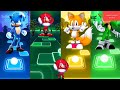 Sonic The Hedgehog Vs Knuckles Narzo Vs Classic Tails Vs Green Sonic Tiles Hop 🎯😎