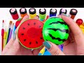 Satisfying Video l How to make Rainbow Lollipop Candy Fruits with Kinder Joy Eggs Cutting ASMR #65