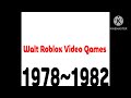 (WARRING TO FAKE!) Walt Roblox Video Games (1978~1982)