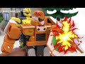 Construction vehicles 6 in 1 transform combine robot! Defeat the giant dinosaur! | DuDuPopTOY