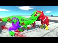 SHAZAM T-REX vs SUPERMAN T-REX DEATH RUN - Animal Revolt Battle Simulator ARBS