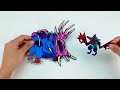 Making ZOOCHOSIS Monster Animals 🐘 🦒Game Book（+ Elephant Squishy）DIY 동물원