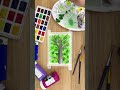 The Only Green Tree | Acrylic painting for beginners step by step | Paint9 Art