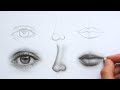 Get GREAT at Drawing FACE Parts (Eye, Nose and Lips) - Practice with me!