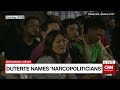 Duterte names government officials, judiciary, PNP personnel allegedly linked to illegal drug trade