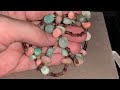 Beautiful necklace out of beads from organization video