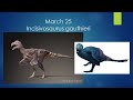 Age of Dinosaurs Calendar: March