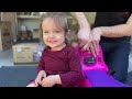 My First Ride! Adorable Toddler builds her own Electric CAR #babygirl  #kidsfun #familyvlog