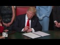 Trump signs first official documents as U.S. president