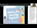 Advice for Learning English