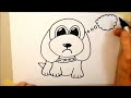 Draw a cartoon dog in 2 minutes