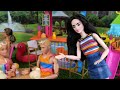 Barbie & Ken Doll Family Water Park Story