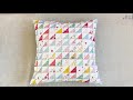 Half Square Triangle Pillow Cover  | Fast and Easy way