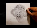 Drawing Pencil Tribute to Queen Elizabeth II || lukisan pensil Ratu Elizabeth 2 -  Rest In Peace