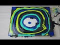 Beautiful Kaleidoscope Tie-die Acrylic Painting || Must see! || Using a HAIR DRYER!