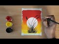 Easy painting idea for beginners step-by-step #watercolor #postercolour #acrylic #youtubekids